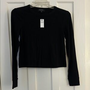 Banana Republic Black Long Sleeve Top NWT